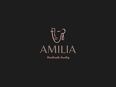 Amalia handmade jewelry logo brand branding design handmade icon iconic identity jewelry logo logo logotype personal logo