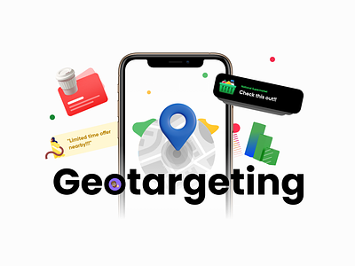 Geotargeting 3d branding design geofence geotargeting graphic design location sdk target ui ux web