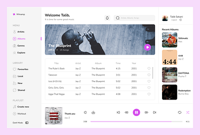 Music Player design music music player ui webapp