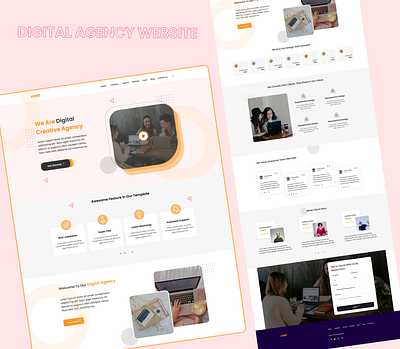 Digital Agency Website creative agency creative digital agency design digital digital agency digital market agency digital marketing digital marketing website figma freepik graphic design illustration mobile app photoshop ui uiux ux webdesign website design