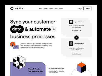 Data Management Software b2c creative customer design hero platform saas site startup typograpgy web web design web page web site
