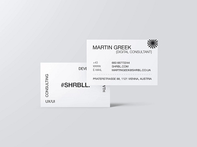 SRBLL business card bigtypography bright business card graphic design minimalism textheavy typography visit card white