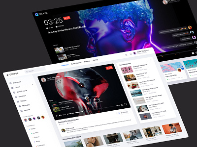 Eclipse - Figma dashboard UI kit for data design web apps chart clip compinents content dashboard dataviz desktop game infographic movie saas service star statistic stream template twitch video vlog youtube