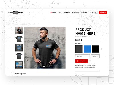 E-commerce Hold Fast - Product Page ecommerce product page ui ui design uiux webpage