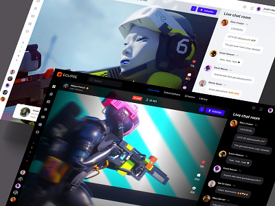 Eclipse - Figma dashboard UI kit for data design web apps ai blog chart chat cyber cybersport dashboard design desktop esport game infographic message shooter statistic stream streaming template twitch vlog