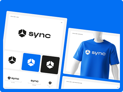 SYNC - Branding design for the CRM company brand identity branding branding design graphic design logo logo book logo design merch design saas visual identity