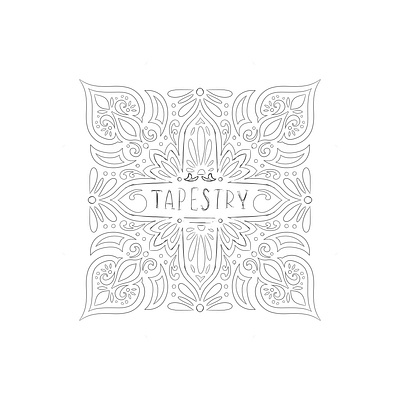 Tapestry - book cover concept book book cover digital draft digital illustration digital rendering draft illustration middle eastern paisley pattern pattern design pencil procreate sketch symmetry thread weave woven