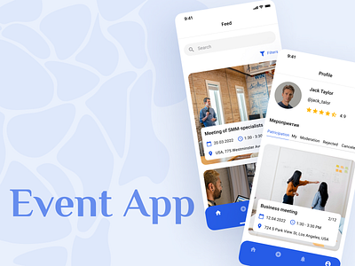 Event App app design event event app feed main screen mobile mobile app news notification onboarding profile research search sign in sign up ui ux