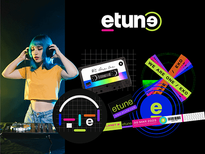 etune (music album) branding design graphic design ill illustration logo photoshop typography