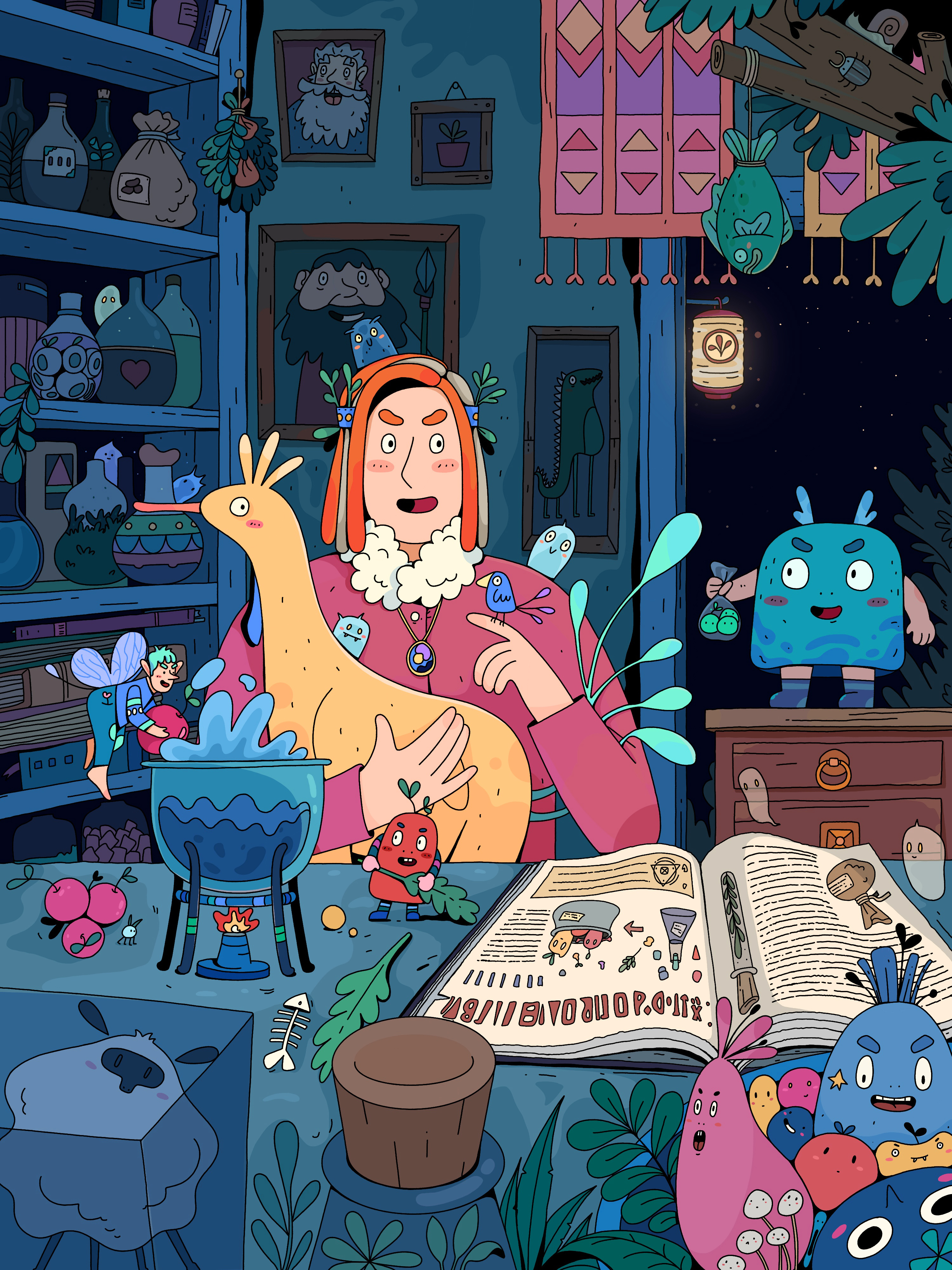 Example of Linear Cartoon Illustration