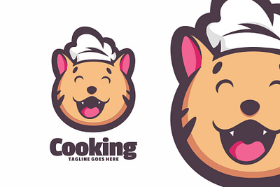 Cooking animal branding cute mascot design graphic design illustration logo vector