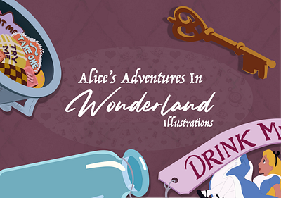 Alice's Adventures In Wonderland Illustrations design graphic design illustration