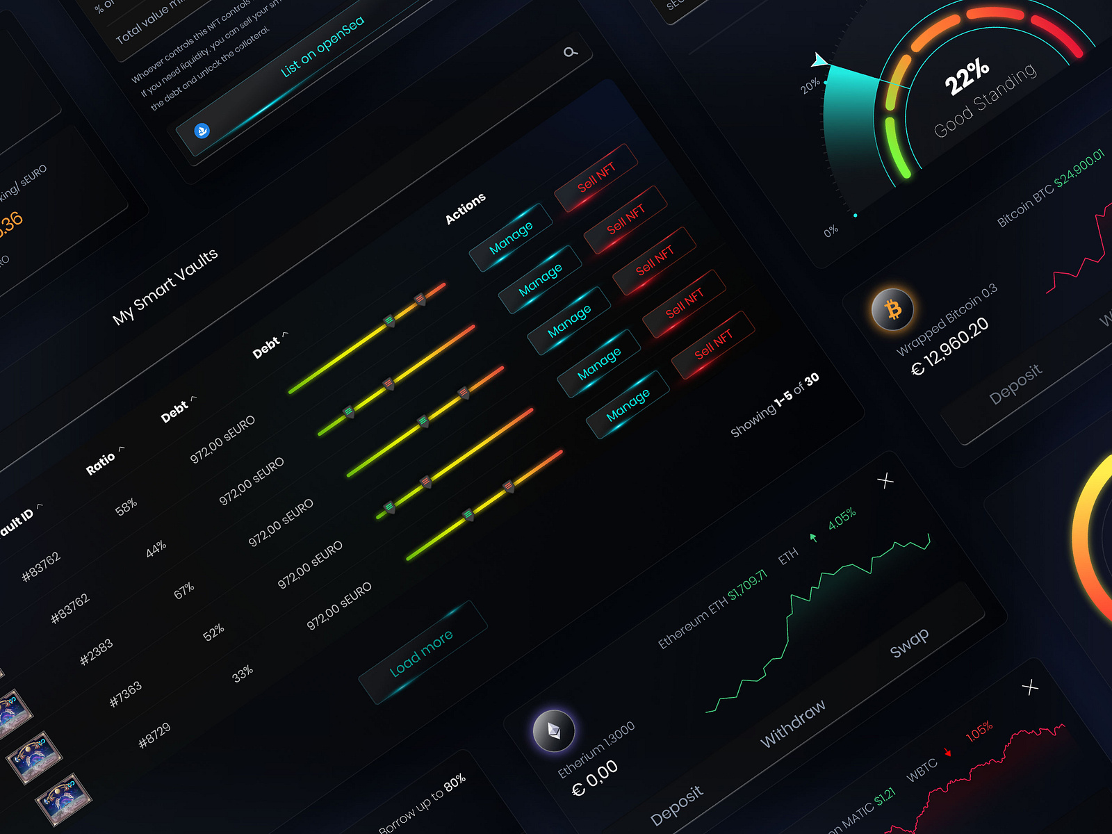 Crypto Loans & Lending Platform UI UX Dashboard Web3 DeFi App by Extej ...