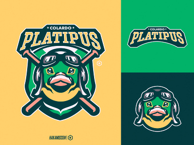 COLARDO PLATIPUS MASCOT baseball basketball branding design gaming illustration logo logoforsale logoviral mascot mlblogo nfllogo nftlogo packlogo pilotlogo pinterestlogo platipus sport sportpacklogo viral