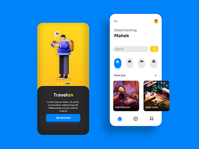 Travel app UI 3d android android app android app design android app development animation app app source code branding design graphic design illustration logo motion graphics ui