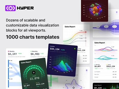 Make Impactful Data Visualizations in Figma with Hyper Charts analytics app blocks card cards chart charts dark dashboard data design figma graph graphs metrics stasts templates ui ui kit ux