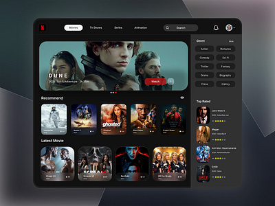Movie Website app branding cinema design film graphic design movie netflix ticket tv ui