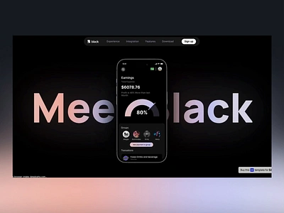 Black - Saas Webflow Template animation dark teamplate ui web webflow