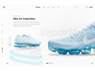 Sneaker Store Website blue design nike shoes simple sneaker ui ux website