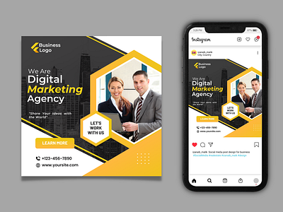 Business Social media post | Instagram Banner design advetising brandidentity branding canva design graphic design marketing socialmedia vector