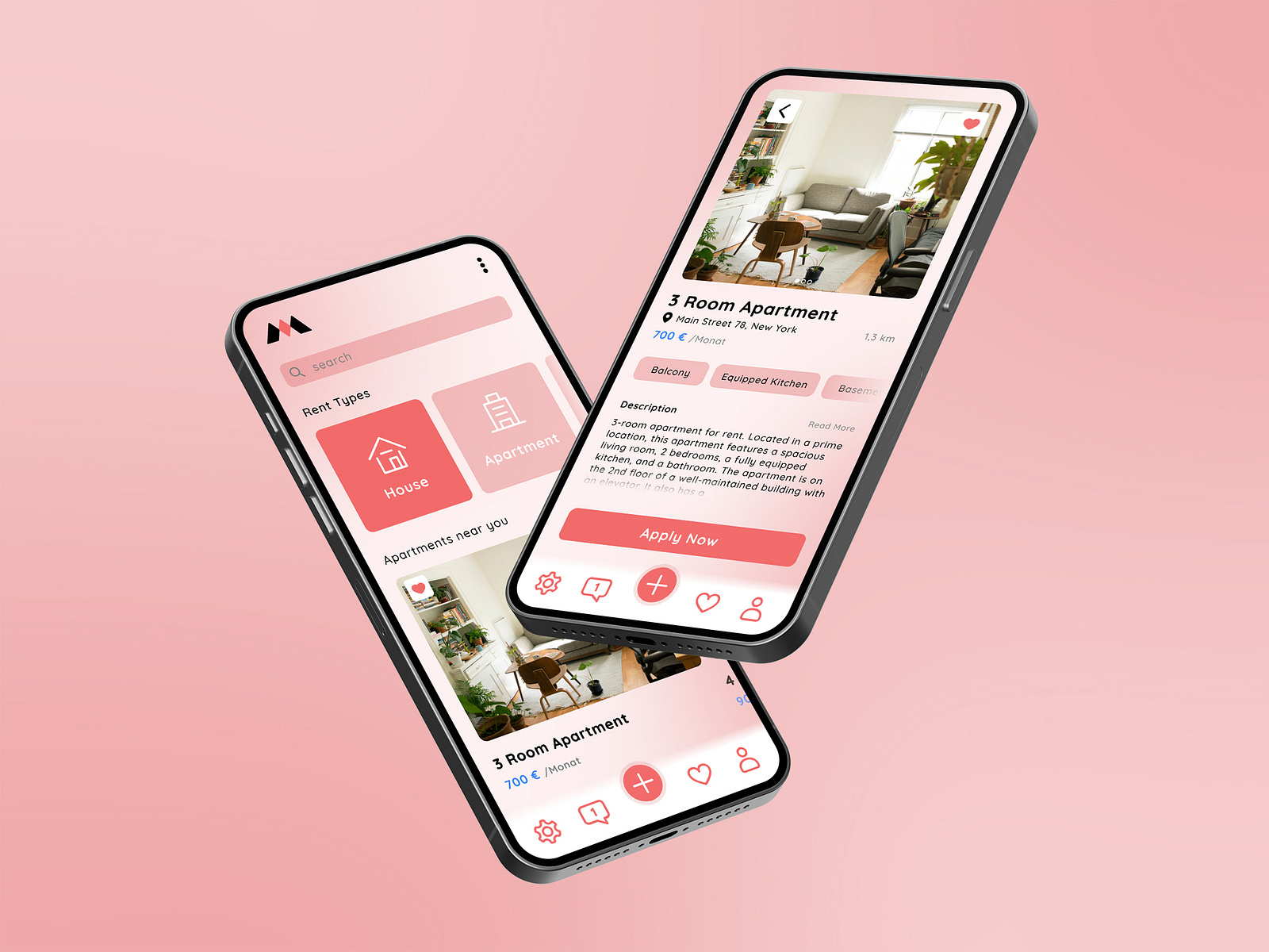 App Design for real estate/rental app by Fabian Krotzer on Dribbble