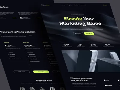 Marketing Agency Website agency branding landing page marketing studio ui ux web design