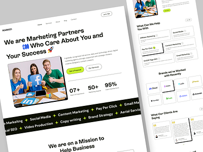 Marketing Agency Landing Page agency landing page product design uiux design web design website design