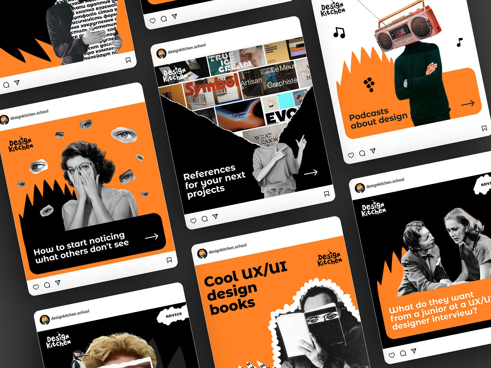 Social Media Posts for UX/UI Design School by Julia Viunnyk 🇺🇦 on Dribbble