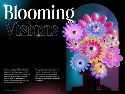 Blooming Visions 3d 3dflowers 3drender blooming blooom c4d cgflowers flowers retro retrovibe vivid