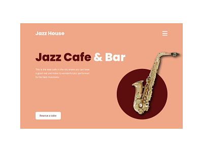 Jazz Cafe & Bar design graphic design logo ui web disign веб дизайн дизайн лендинг первый экран