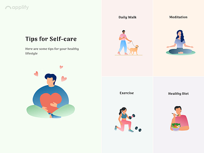 Custom Healthcare App Illustrations - Applify app app design app screens applify design health health app healthcare illustration medical medical care mindfulness mobile app design therapy ui ui design ux ux design wellness