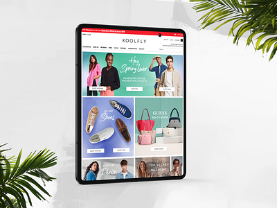 Koolfly - Fashion Shopping Website Design clean design ecommerce landing page ecommerce web concept fashion website minimal design shopping landing page shopping web concept ui uiux design