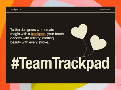 Team Trackpad 🤎🤎🤎 animation clean design minimalistic typography