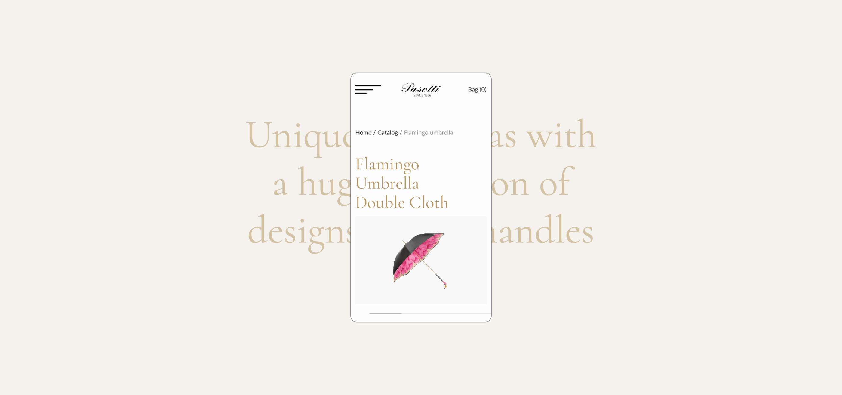 Product page animation bespoke design design e commerce ecommerce figma luxury luxury design online store product page trend ui uiux umbrellas website motion