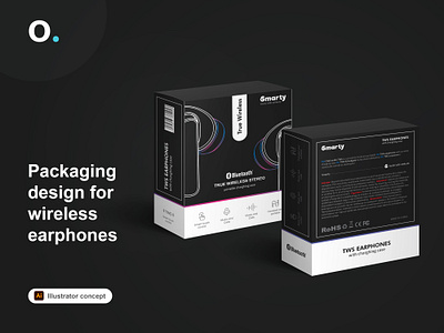 Packaging design for earphones branding creative graphic design illustration