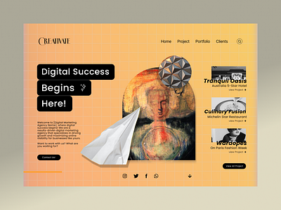 Creativate - Digital Agency Homepage Design design graphic design landing page prototyping ui website website design
