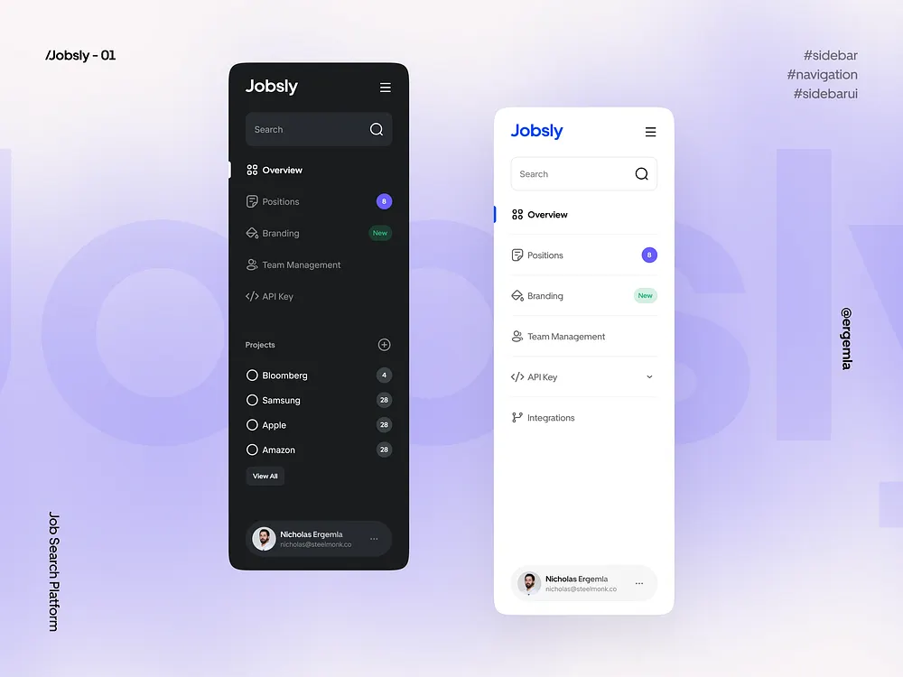 Menu UI designs, themes, templates and downloadable graphic elements on ...