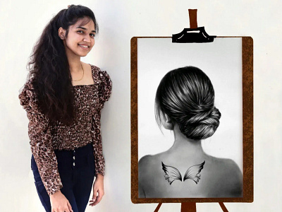 Charcoal art charcoal art sketch hairstudy