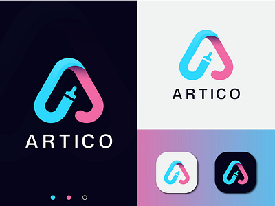 Artico - Logo Design abstract app logo branding creative logo gradient logo logo logo design logo designer logo icon minimal logo minimalist logo modern logo symbol vector vectplus7 website logo