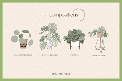 FREE DOWNLOAD - 4 Plants Illustrations clipart cliparts digital art digital assets digital cliparts free download free product freebie graphic design greenery illustration monstera plant clipart plant composition plant illustration plant lover plant product plants vector graphic vector illustration