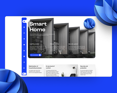 Design for «Smart Home» website 🏡 design figma photoshop smart home uidesign uiux uxdesign web webdesign 웹디자인