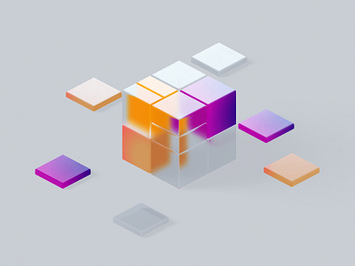 Glass Cube 3d 3d art 3dcube cube design glass glasscube glassmorphism isometric isometric art spline