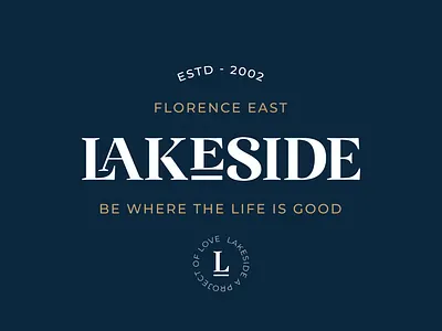 Lakeside logo - Modern & professional logo design blue color brand identity design branding branding design clean logo designlogo graphic design logo logo design logotype minimal logo modern logo typography wordmark