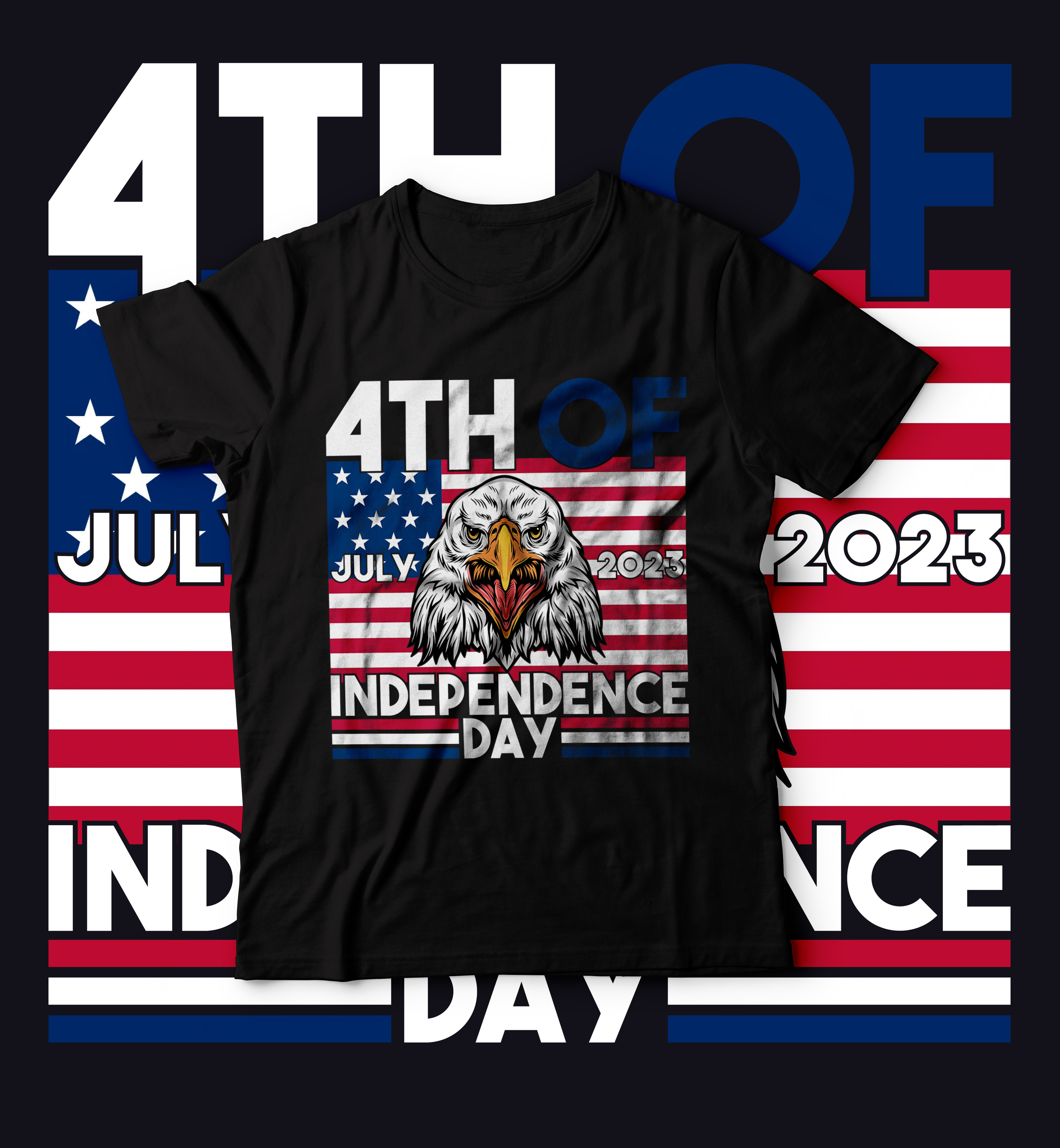 4th of july t-shirt design, usa t-shirt design, independence day by Md Mehedi Hasan on Dribbble