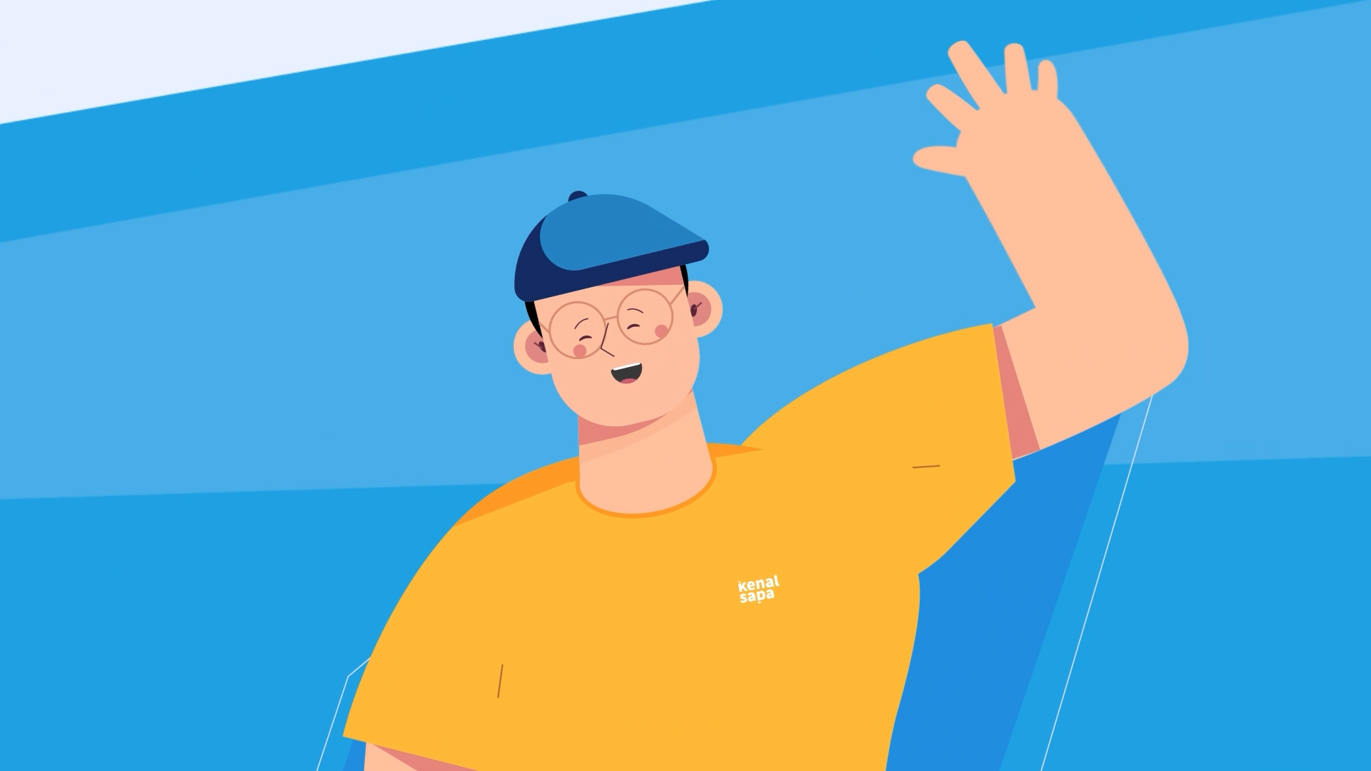Hai, Kami dari Kenalsapa! 2d animation character flat design hanif afa kenalsapa