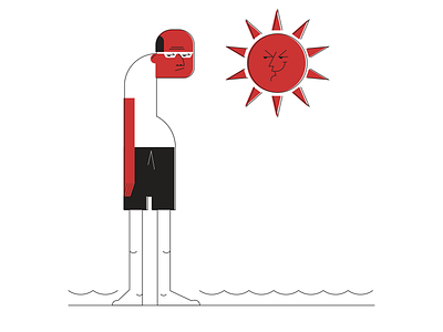Fun In The Sun fun illustraion illustration illustration art illustration digital illustrations seattle sun sunburn