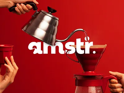 Amstir Coffee & Roastery brand brand identity branding branding identity coffee coffeeshop design design logo graphic design identity indonesia logo logo design red roastery visual identity