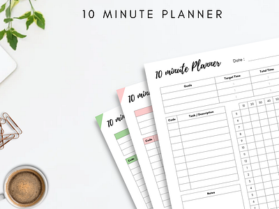Time Block Planner 10 minute planner a4 planner template graphic design planner planner template printable planner printable template study tracker task list task tracker time block planner work tracker