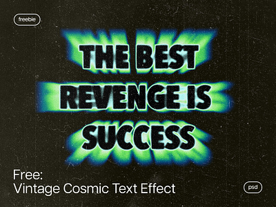Vintage Cosmic Text Effect action beam colorful cosmic design download effect filter free freebie futuristic laser light noise pixelbuddha psd retro space text vintage