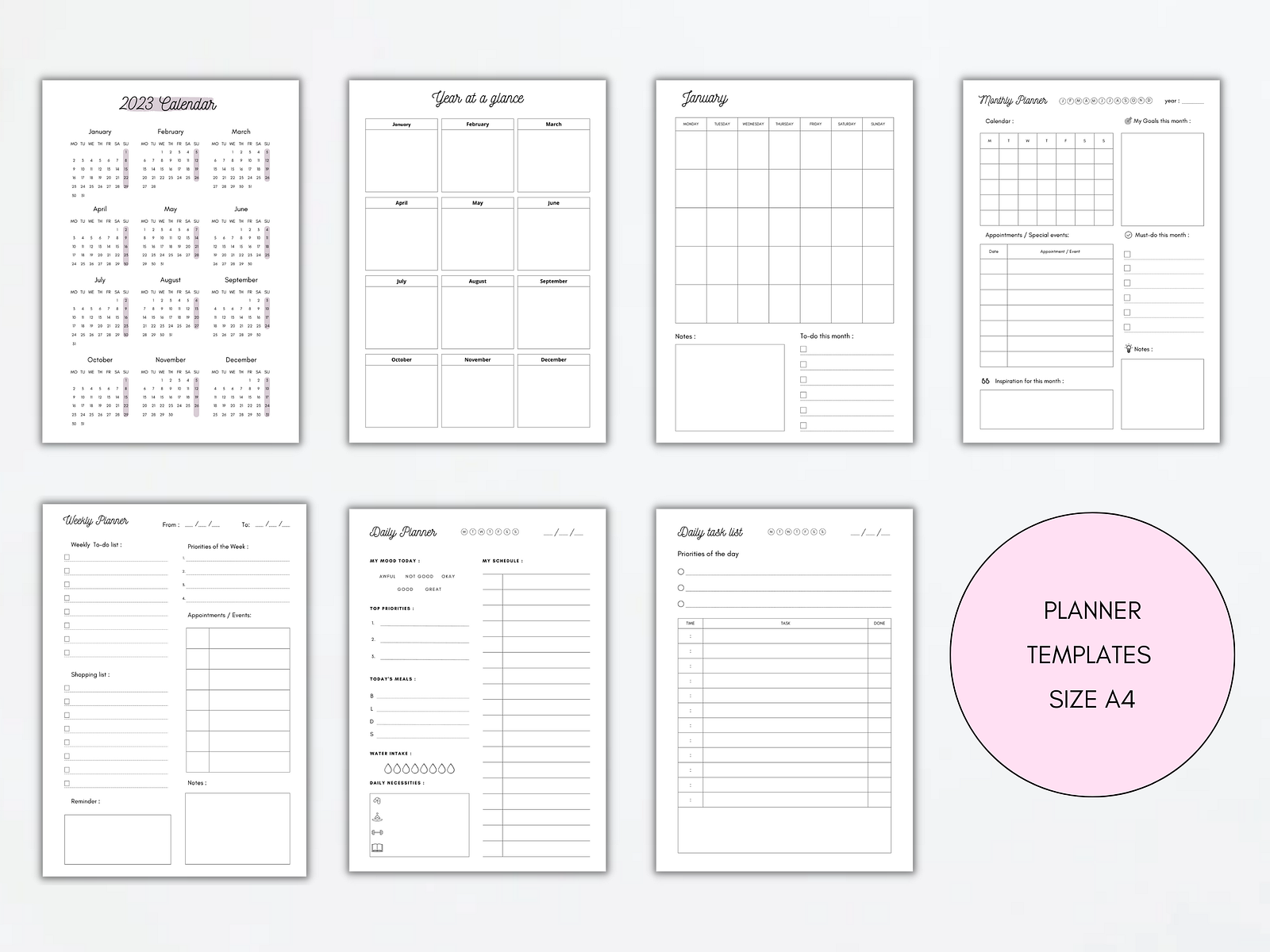 Essential Planner Templates by Soukaina on Dribbble